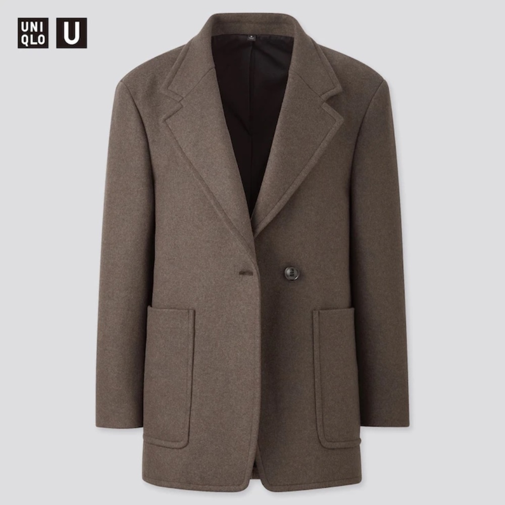 New Uniqlo U Women Wool Jersey Bland Blazer sz M